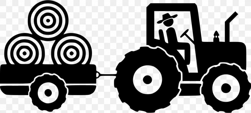 Agriculture Farm Tractor John Deere Agricultural Manager, PNG, 980x442px, Agriculture, Agricultural Machinery, Automotive Tire, Black And White, Brand Download Free