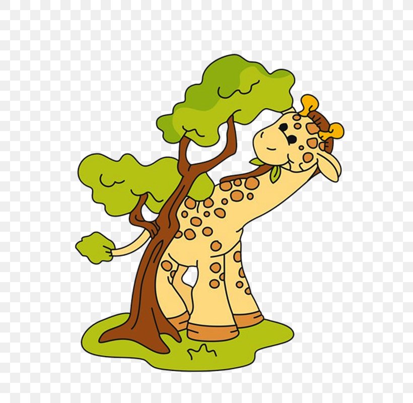 Northern Giraffe Cartoon Clip Art, PNG, 600x800px, Northern Giraffe, Amphibian, Animal, Animal Figure, Area Download Free