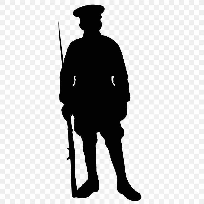 First World War Soldier Silhouette Army, PNG, 2000x2000px, First World War, Army, Bayonet, Black, Black And White Download Free