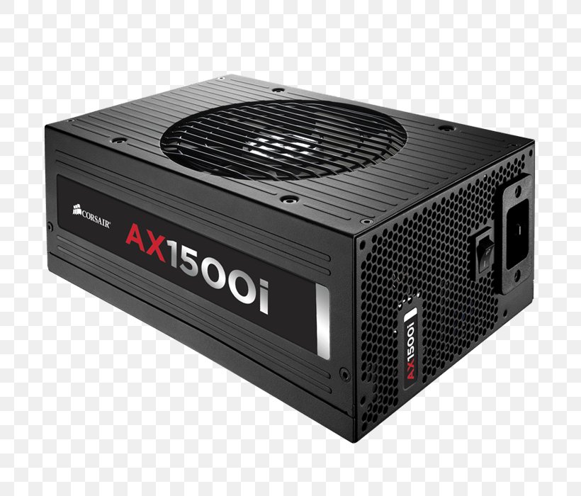 Power Supply Unit 80 Plus Power Converters Corsair AX1500i Corsair Components, PNG, 700x700px, 80 Plus, Power Supply Unit, Atx, Computer Component, Corsair Components Download Free