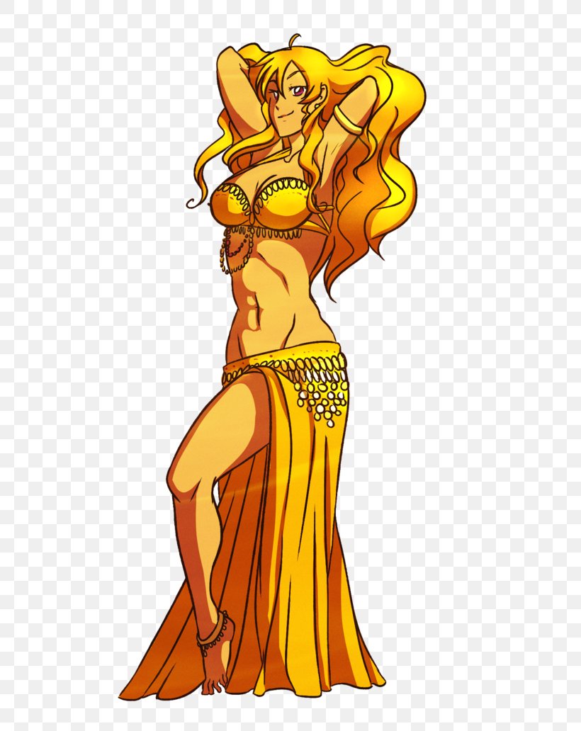 Pyrrha Nikos Belly Dance Yang Xiao Long Rooster Teeth, PNG, 774x1032px, Watercolor, Cartoon, Flower, Frame, Heart Download Free