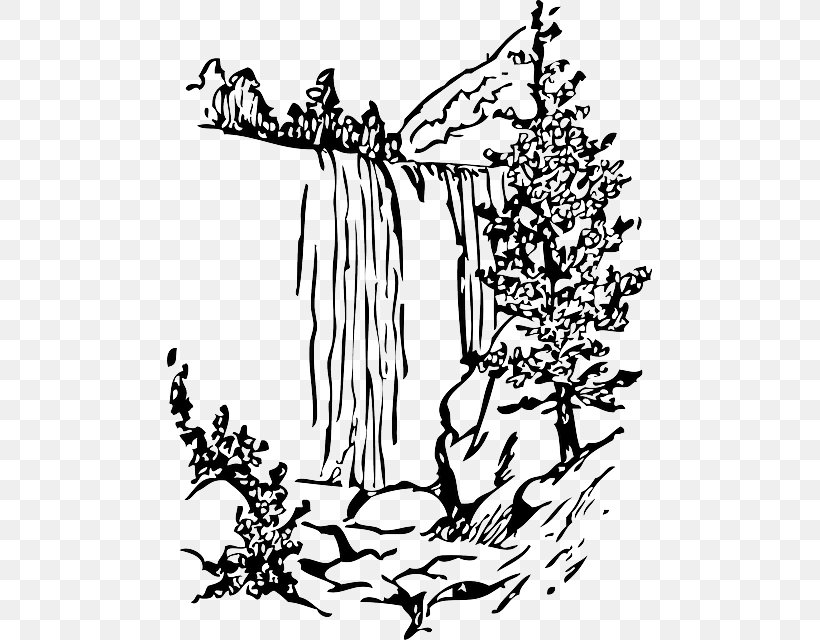 Drawing Cartoon Waterfall Clip Art, PNG, 485x640px, Drawing, Animated Film, Area, Art, Artwork Download Free