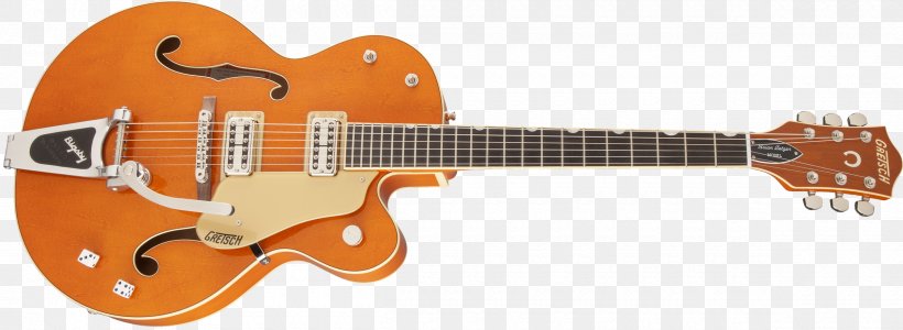Gretsch 6120 Electric Guitar Gibson Les Paul, PNG, 2400x879px, Gretsch, Acoustic Electric Guitar, Acoustic Guitar, Archtop Guitar, Bigsby Vibrato Tailpiece Download Free