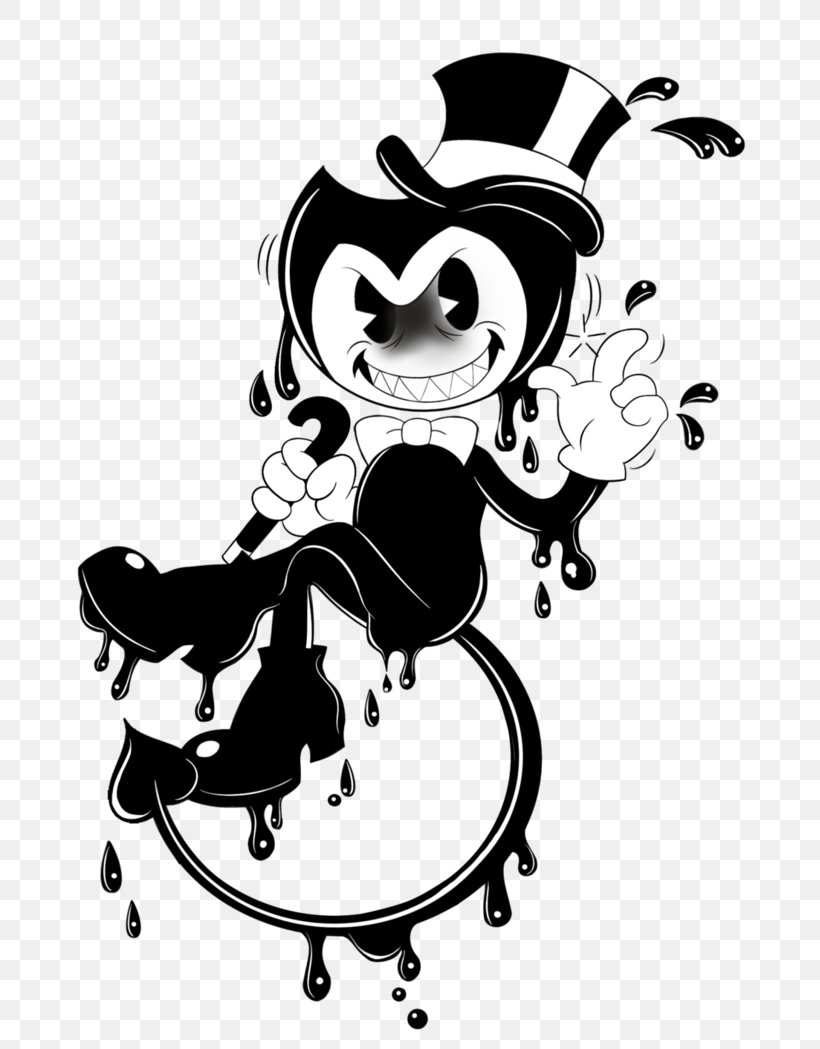 Bendy And The Ink Machine Black And White Visual Arts Cuphead Drawing, PNG, 761x1049px, Bendy And The Ink Machine, Art, Artist, Black, Black And White Download Free