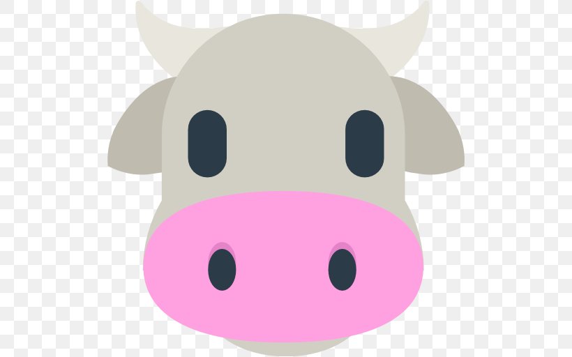 Cattle Emoji Sticker Text Messaging SMS, PNG, 512x512px, Cattle, Bull, Carnivoran, Cartoon, Dog Like Mammal Download Free