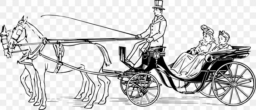 Horse Victoria Carriage Clip Art, PNG, 2400x1036px, Horse, Artwork, Auto Part, Automotive Design, Bicycle Download Free