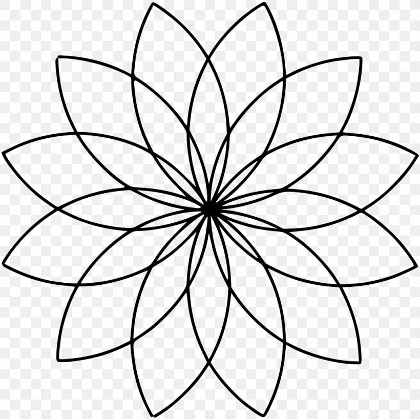 Sacred Geometry Overlapping Circles Grid, PNG, 1026x1024px, Geometry, Area, Black And White, Flora, Flower Download Free