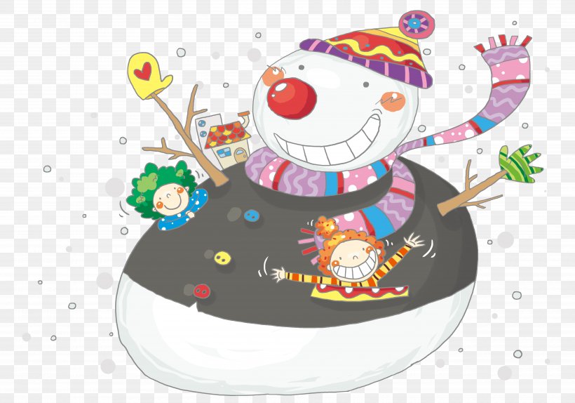 Snowman Christmas Cartoon Illustration, PNG, 5000x3500px, Snowman, Animation, Art, Cartoon, Child Download Free