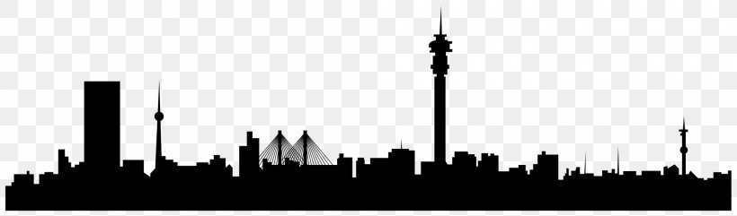 Johannesburg Skyline Silhouette, PNG, 2000x588px, Johannesburg, Art, Black And White, City, Greater Johannesburg Download Free