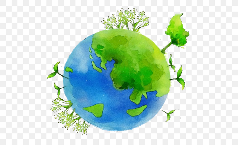 Earth Cartoon Traditionally Animated Film Painting, PNG, 500x500px, Watercolor, Cartoon, Earth, Environmental Protection, Paint Download Free