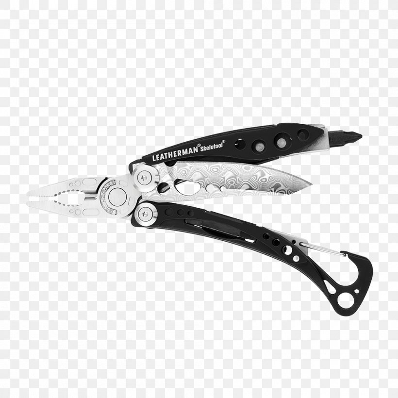Multi-function Tools & Knives Knife Leatherman Diagonal Pliers, PNG, 1000x1000px, Multifunction Tools Knives, Cutting Tool, Damascus, Diagonal Pliers, Hardware Download Free