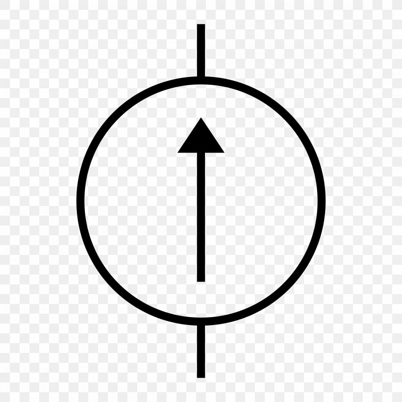 Current Source Electronic Symbol Electrical Network Electric Current Electronics, PNG, 2000x2000px, Current Source, Alternating Current, Ampere, Area, Black And White Download Free