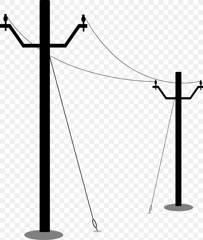Utility Pole Electricity Overhead Power Line Clip Art, PNG, 2029x2400px, Utility Pole, Area, Black And White, Diagram, Drawing Download Free