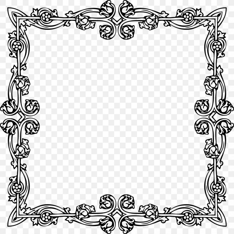 Victorian Era Borders And Frames Picture Frames Ornament Clip Art, PNG, 1280x1280px, Victorian Era, Area, Black And White, Body Jewelry, Borders And Frames Download Free