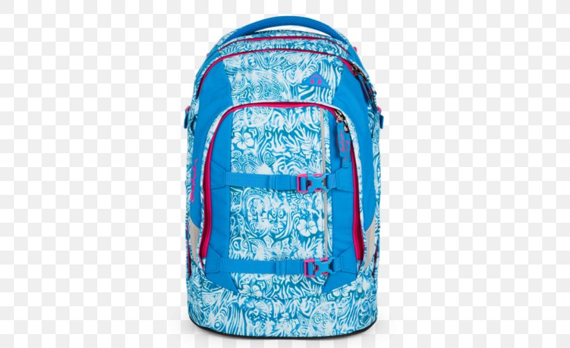 Satch Pack Backpack Ergobag Satch PencilBox Pen Case Aloha Blue Batik Blue Satchel, PNG, 500x500px, Satch Pack, Azure, Backpack, Bag, Blue Download Free