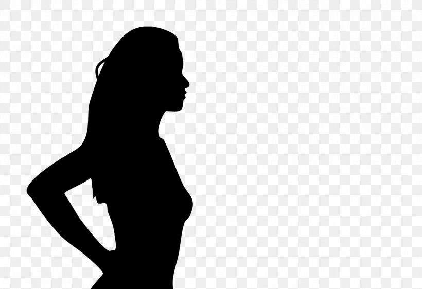 Silhouette Woman Female Clip Art, PNG, 1300x892px, Silhouette, Arm, Black, Black And White, Drawing Download Free