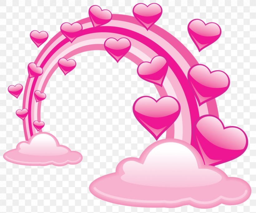 Pink Palace Fantasy Suites At Rainbow Motel Pink Rainbow Color, PNG, 825x688px, Watercolor, Cartoon, Flower, Frame, Heart Download Free