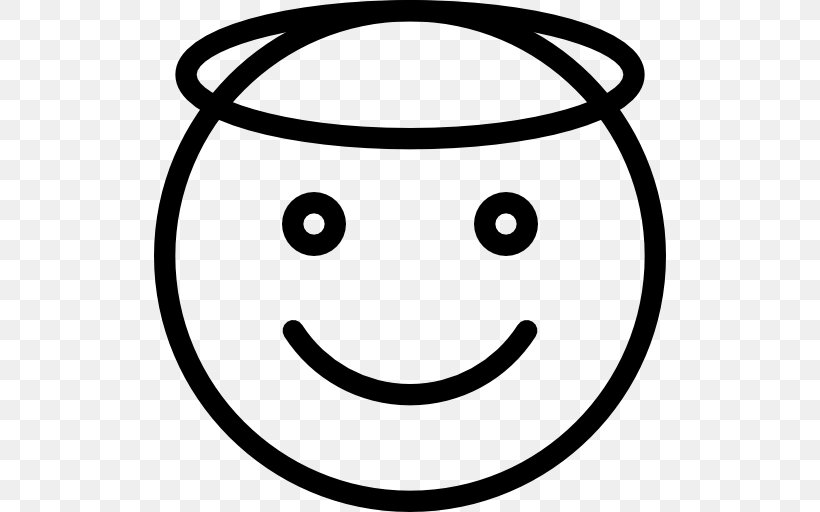 Smiley Emoji Emoticon, PNG, 512x512px, Smile, Area, Black, Black And White, Colourbox Download Free