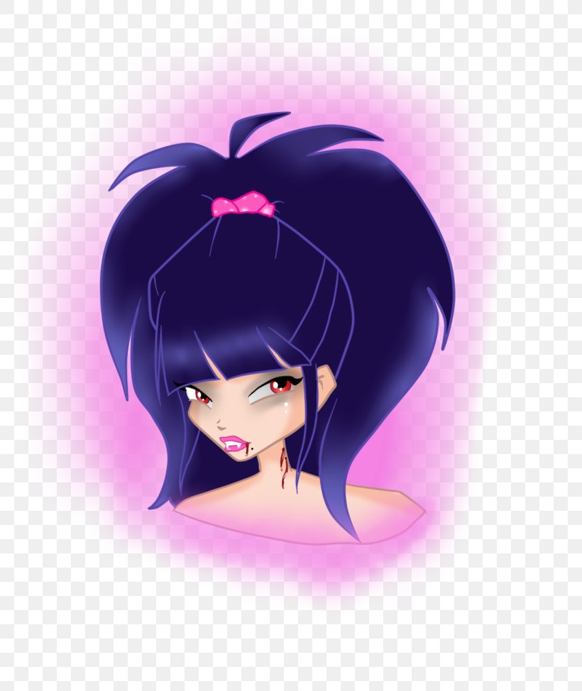 Black Hair Violet Desktop Wallpaper Cartoon, PNG, 820x974px, Watercolor, Cartoon, Flower, Frame, Heart Download Free