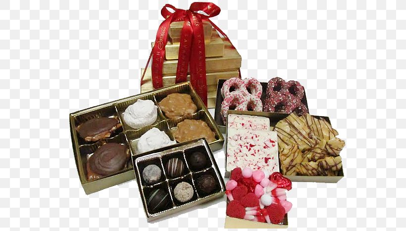 Food Gift Baskets Praline Chocolate Candy, PNG, 592x467px, Food Gift Baskets, Basket, Box, Candy, Caramel Download Free
