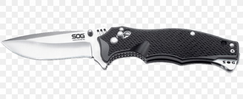 SOG Vulcan Mini Folding Knife VL02-CP SOG Specialty Knives & Tools, LLC SOG Vulcan Satin VG-10, PNG, 899x369px, Knife, Blade, Bowie Knife, Cold Weapon, Drop Point Download Free