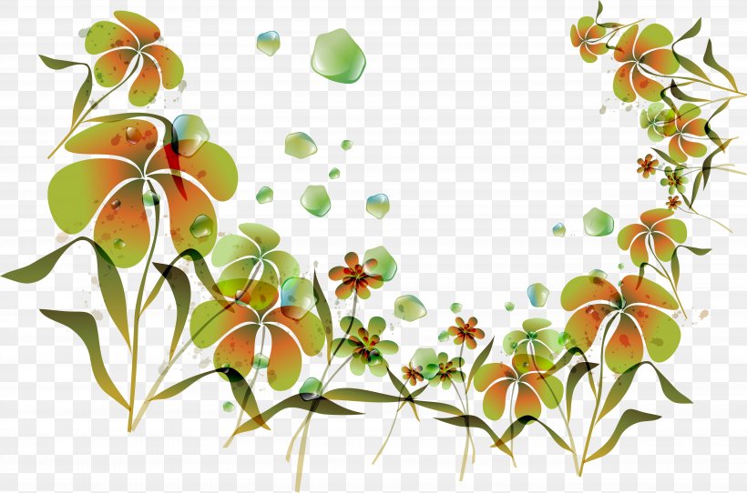 Flower Floral Design Art, PNG, 5465x3613px, Flower, Art, Blackboard, Branch, Flora Download Free
