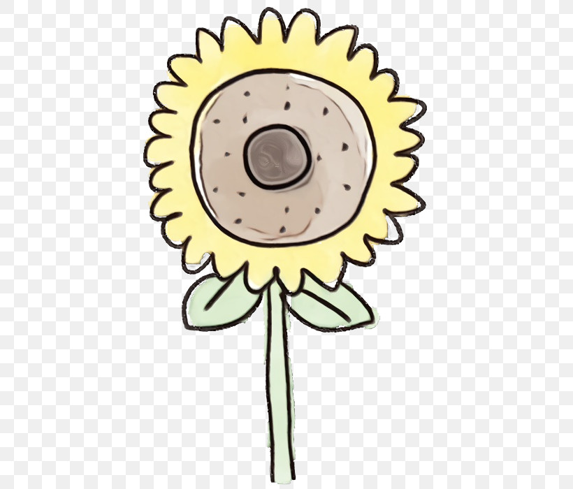 Sunflower, PNG, 442x700px, Watercolor, Automotive Wheel System, Cut Flowers, Flower, Paint Download Free