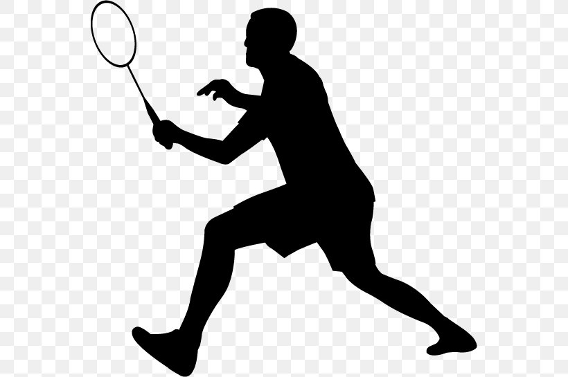 Badminton Silhouette Clip Art, PNG, 558x545px, Badminton, Arm, Black, Black And White, Drawing Download Free