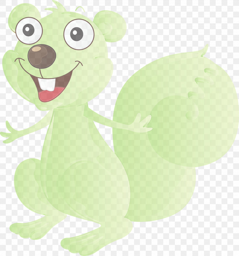 Cartoon Green Squirrel Animation, PNG, 2799x3000px, Squirrel, Animation, Cartoon, Green, Paint Download Free