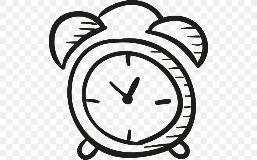 Clock, PNG, 512x512px, Alarm Clocks, Black And White, Clock, Drawing, Home Accessories Download Free