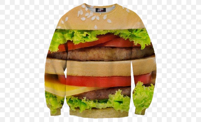 Hoodie T-shirt Bluza Sweater, PNG, 500x500px, Hoodie, Bluza, Breakfast Sandwich, Cheeseburger, Cotton Download Free