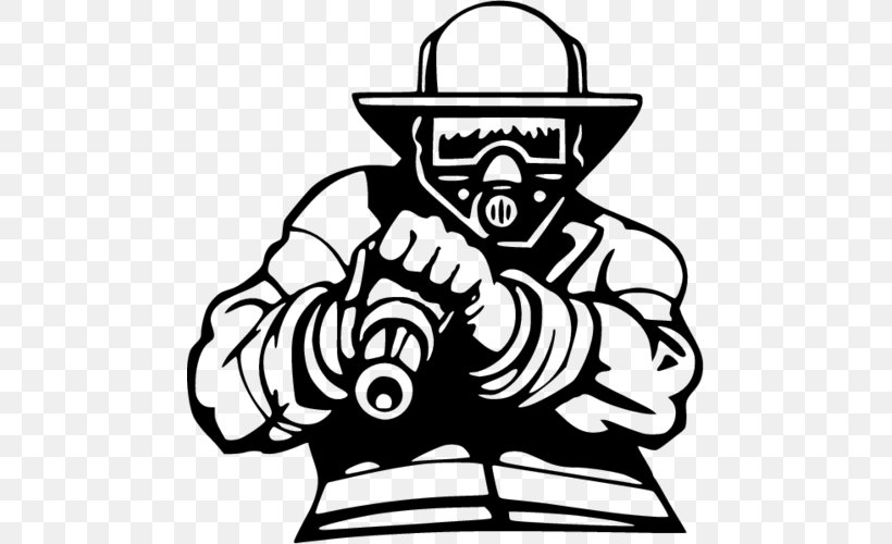 Firefighter Fire Department Bunker Gear Fire Alarm System Clip Art, PNG, 500x500px, Firefighter, Art, Artwork, Black, Black And White Download Free