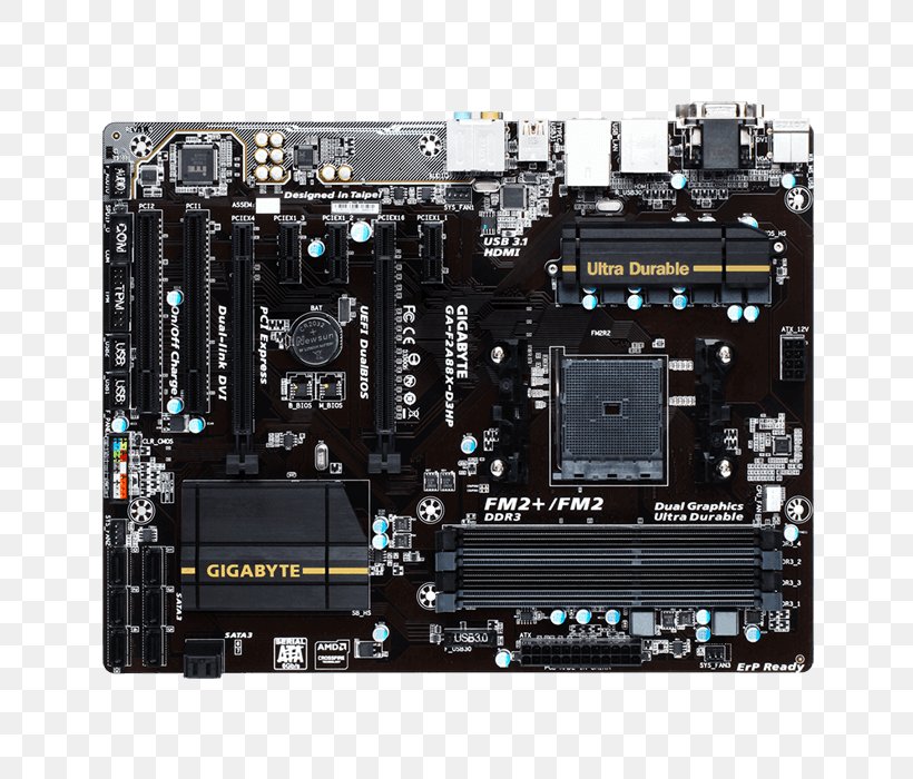 Motherboard Socket FM2 ATX Gigabyte Technology LGA 1151, PNG, 700x700px, Motherboard, Atx, Computer Component, Computer Hardware, Cpu Download Free