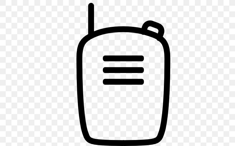 Walkie-talkie Mobile Phones, PNG, 512x512px, Walkietalkie, Black And White, Internet, Mobile Phones, Radio Download Free