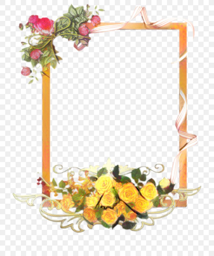 Watercolor Flowers Frame, PNG, 735x980px, Picture Frames, Cut Flowers, Drawing, Film, Floral Design Download Free