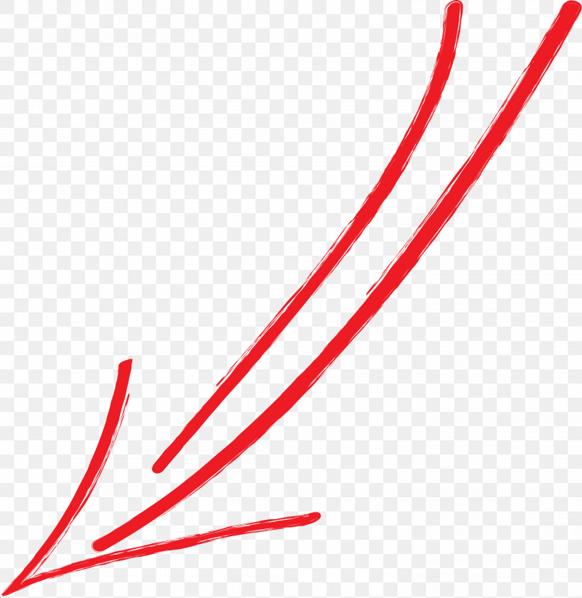 Hand Drawn Arrow, PNG, 2920x3000px, Hand Drawn Arrow, Cable, Line, Red Download Free