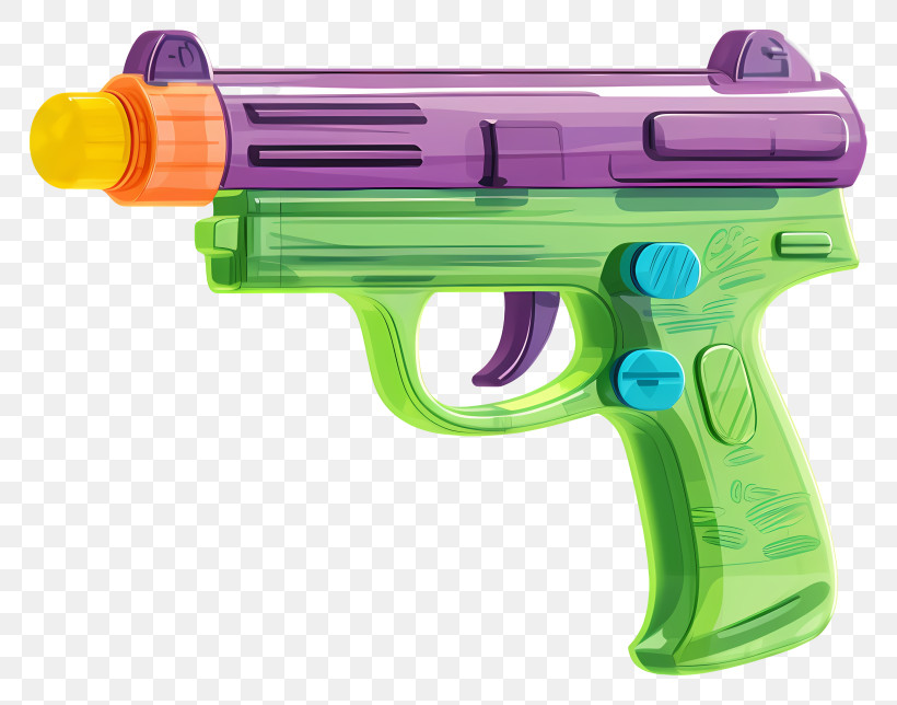 Toy Gun - Colorful Water Gun Toy PNG