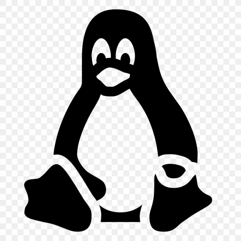 Linux Theme Clip Art, PNG, 1024x1024px, Linux, Artwork, Beak, Bird, Black And White Download Free