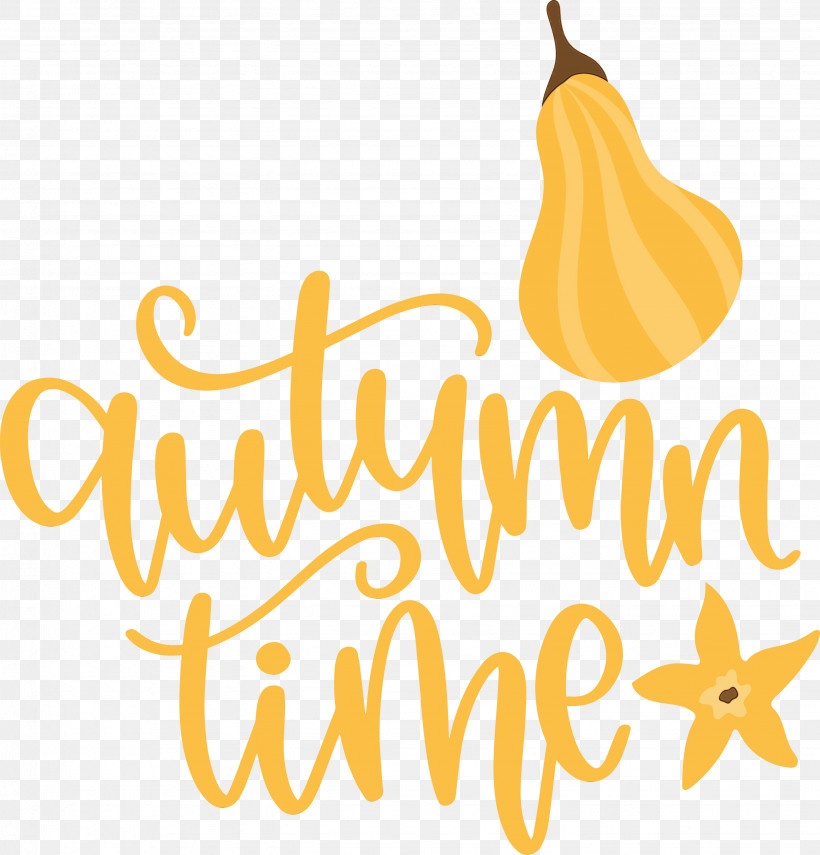 Logo Calligraphy Yellow Plants Meter, PNG, 2877x3000px, Welcome Autumn, Autumn Time, Calligraphy, Fruit, Happiness Download Free