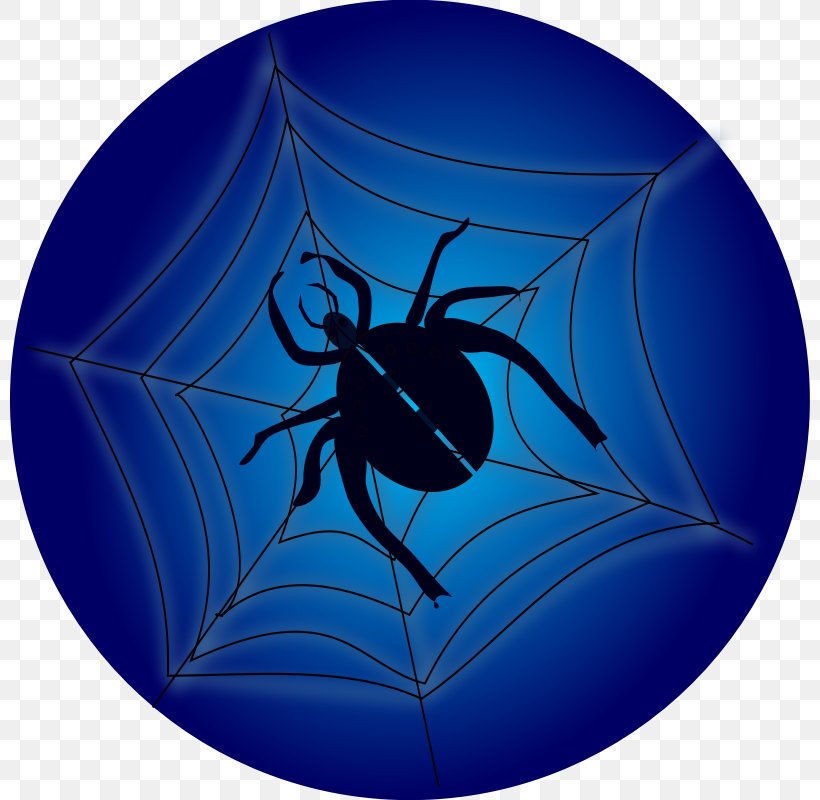 Spider Web Southern Black Widow Clip Art, PNG, 800x800px, Spider, Armed Spiders, Blue, Cobalt Blue, Electric Blue Download Free