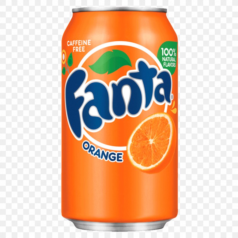Fizzy Drinks Coca-Cola Fresca Fanta Orange Soft Drink, PNG, 1024x1024px, Fizzy Drinks, Aluminum Can, Beverage Can, Bottle, Brand Download Free