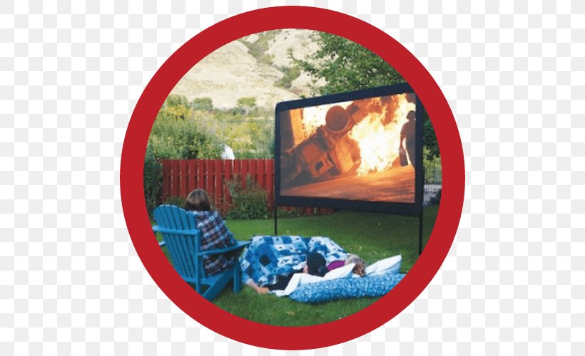 Projection Screens Outdoor Cinema Film Projector, PNG, 500x500px, Projection Screens, Art, Cinema, Computer Monitors, Film Download Free