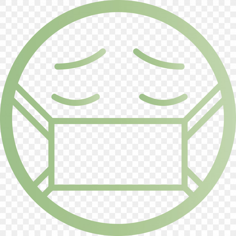 Emoji With Mask Corona Virus Disease, PNG, 3000x3000px, Emoji With Mask, Circle, Corona Virus Disease, Emoticon, Green Download Free