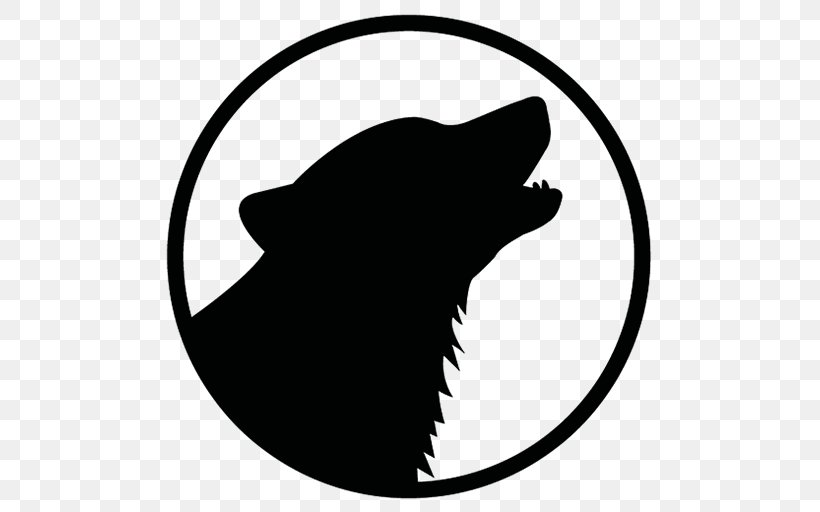 Gray Wolf Logo Black Wolf Clip Art, PNG, 512x512px, Gray Wolf, Artwork, Beak, Black, Black And White Download Free