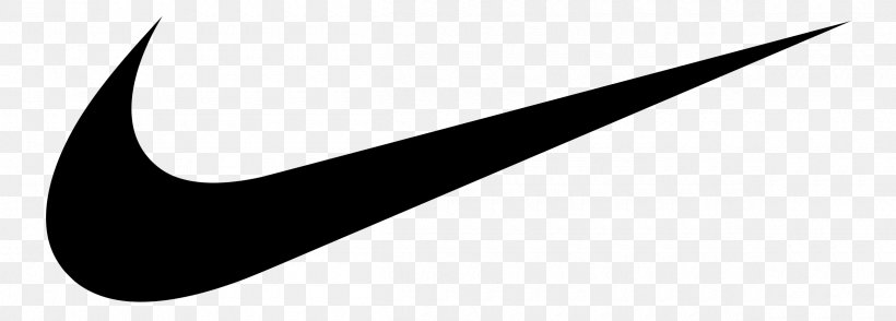 Nike Swoosh Clip Art, PNG, 2400x863px, Nike, Black, Black And White, Brand, Display Resolution Download Free