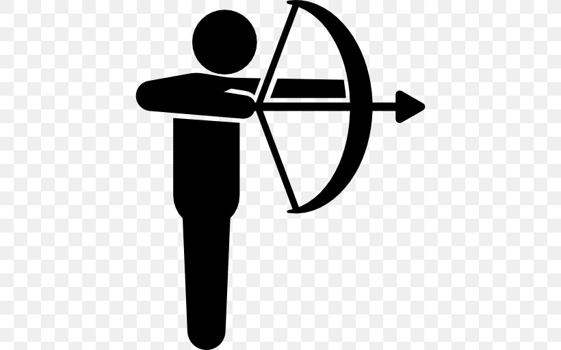 Shooting Bow And Arrow Clip Art, PNG, 512x512px, Shooting, Archery, Black And White, Bow And Arrow, Gun Download Free