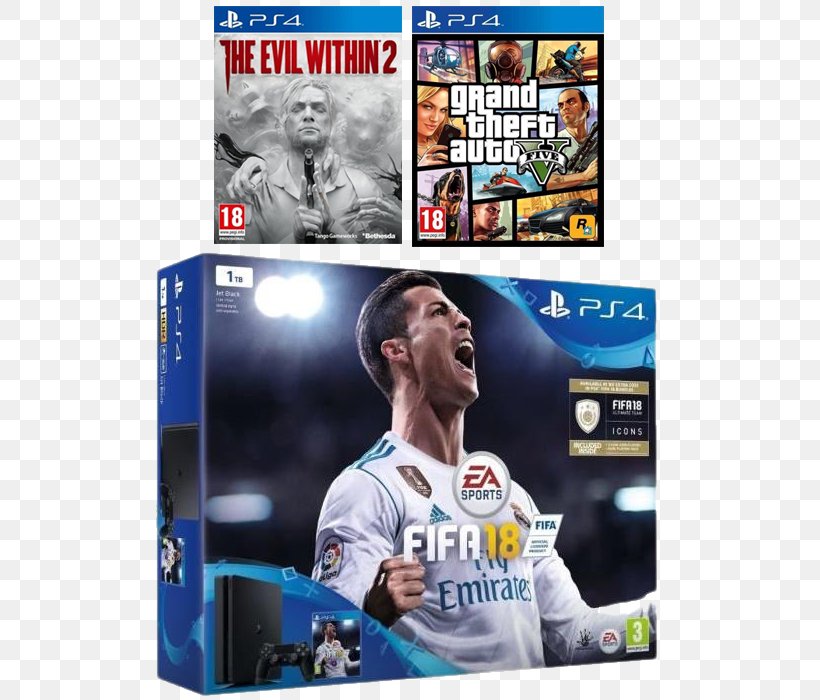 Sony PlayStation 4 Slim FIFA 18 Video Game Consoles, PNG, 700x700px, Playstation, Brand, Championship, Dualshock, Electronic Device Download Free