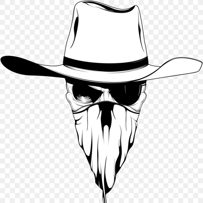 Cowboy Clip Art Human Skull Symbolism Drawing, PNG, 874x874px, Cowboy, Beard, Blackandwhite, Clothing, Costume Download Free