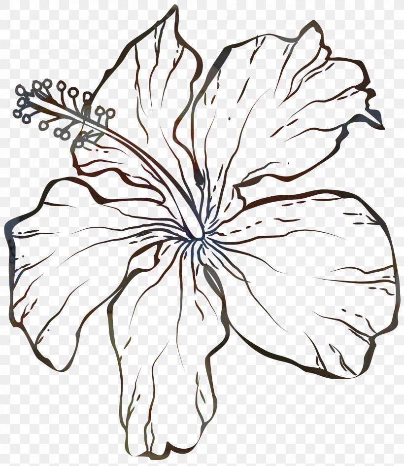 Black And White Flower, PNG, 1848x2130px, Floral Design, Black White M, Blackandwhite, Coloring Book, Cut Flowers Download Free