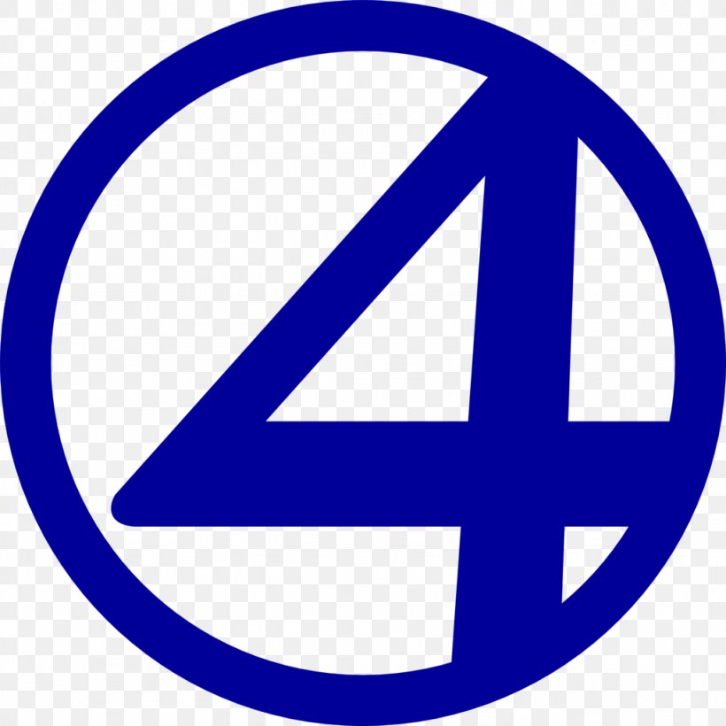 Logo Fantastic Four Marvel Comics Fan Art, PNG, 1024x1024px, Logo, Area, Art, Blue, Brand Download Free